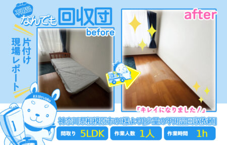 少量の不用品回収(一軒家5LDK)|神奈川県相模原市のI様 56 32ac569519e4cb40eda4861a793bbb18