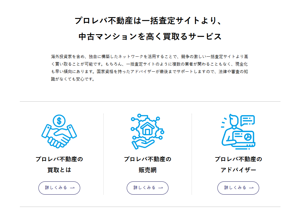 不動産売却「プロレバ不動産」に不用品なんでも回収団が掲載されました! 3 サービスの特徴
