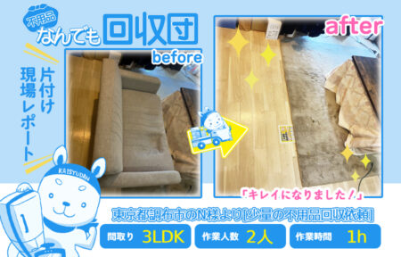 少量の不用品回収(一軒家3LDK)|東京都調布市のN様 13 2857822b179b7ead7119374ad78543cc